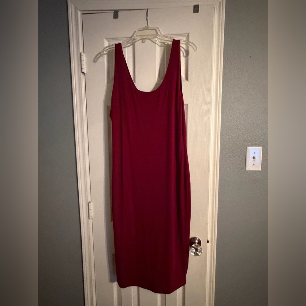 Bar III Burgundy Sleeveless Dress - Picture 3 of 11